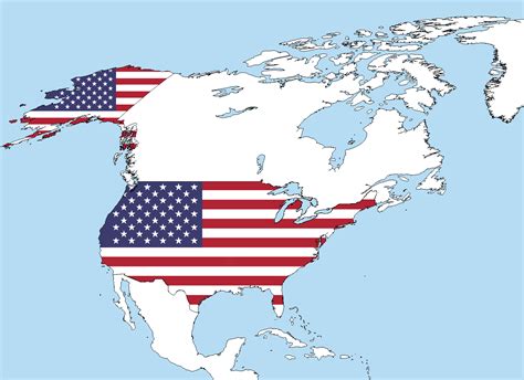 United States Map With American Flag