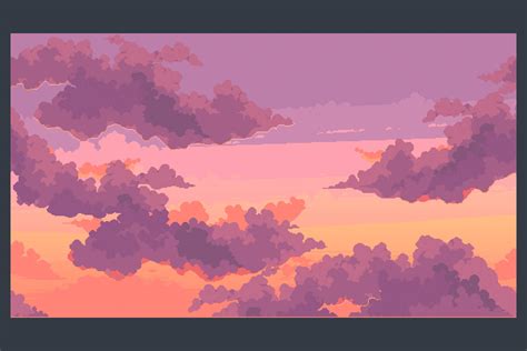 Pixel Art Sky Background
