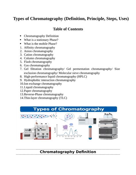PDF Types Of Chromatography