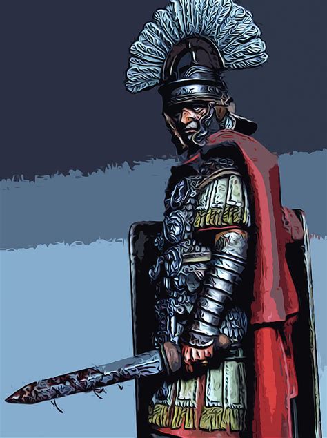 Ancient Roman Soldier Painting By Am Fineartprints Pixels