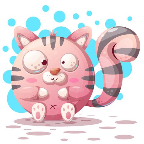 Premium Vector Cute Funny Cartoon Cat Characters