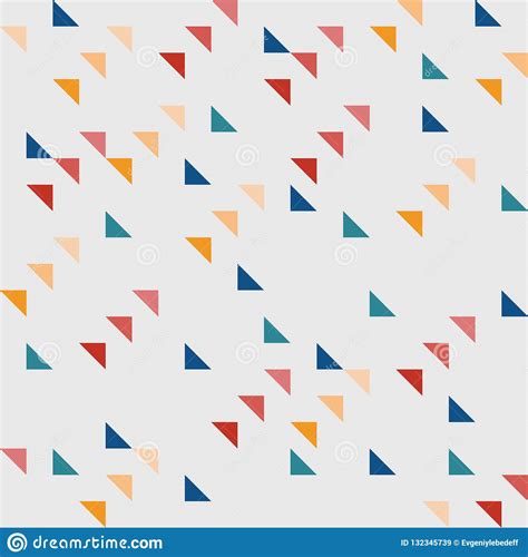 Seamless Abstract Geometric Background Multicolored Triangles Stock