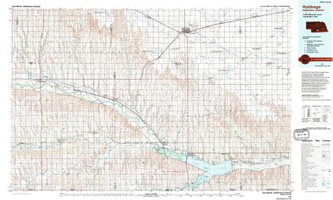 Holdrege Topographical Map 1100000 Nebraska Usa