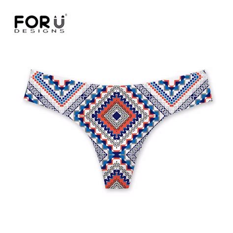 Buy Forudesigns Thong Swimsuit Bikini Bottoms African Print Swimming Trunks