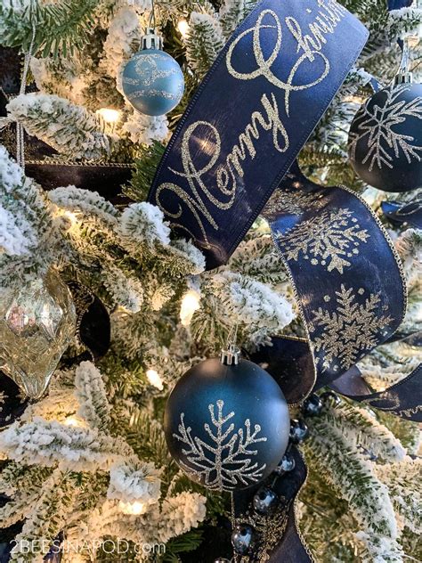 Blue and silver decorations for christmas tree. Blue and Silver Christmas Tree for the Living Room - 2 ...