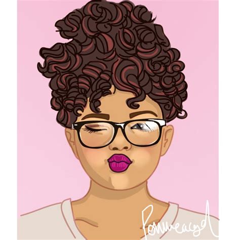 Cute Drawings Of Girls With Curly Hair And Glasses
