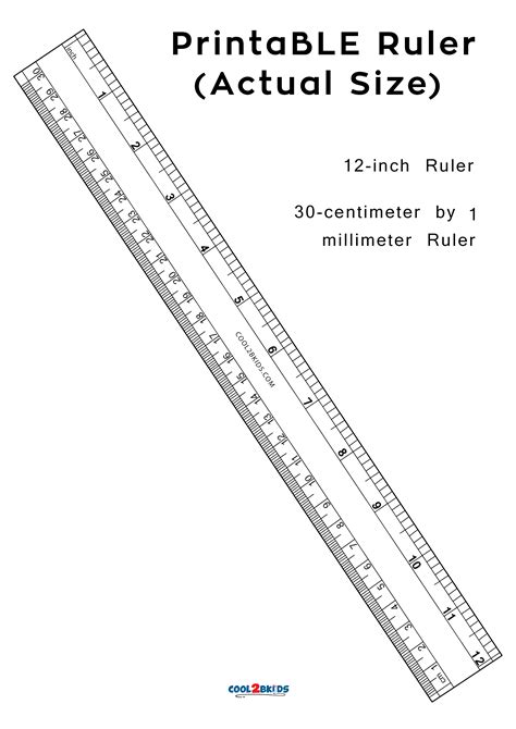 Printable Ruler 12 Inch Actual Size