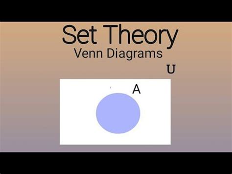 Set Theory Venn Diagrams YouTube