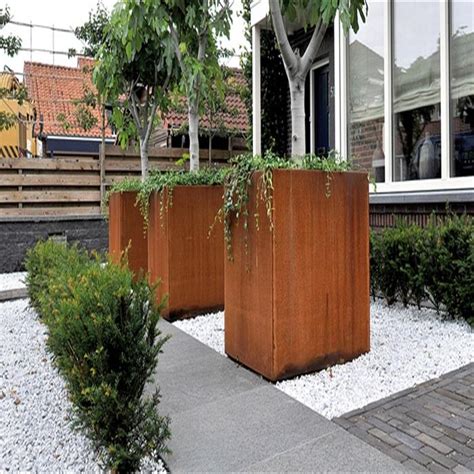 Corten Steel Tower Planters By Adezz Floraselect