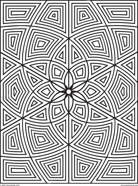 Black And White Geometric Coloring Page Coloring Home