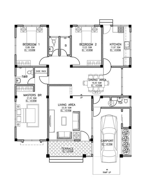 3 Bedroom Small House Design With Floor Plan Goimages Quack
