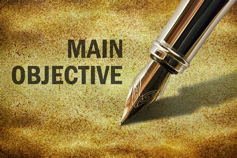 Text Main Objective Stock Photo Download Image Now Aiming Nib