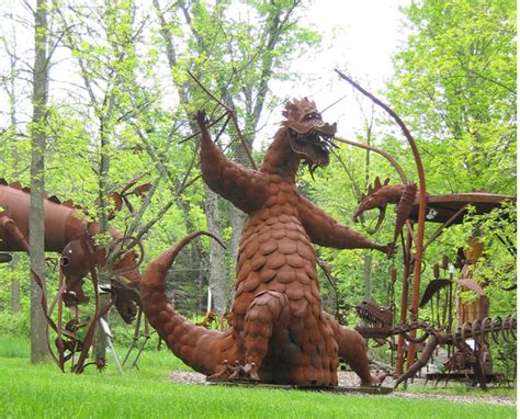Craftisart » products » home and living »wall decor »wall art decor ». Jurustic Park: Where Recycled Metal Dinosaurs Rule ...