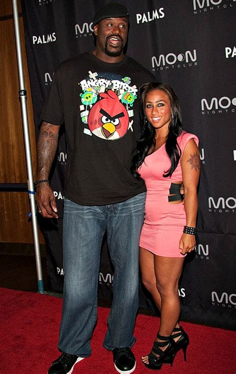Shaquille Oneal And Fiancee Nicole Hoopz Alexander