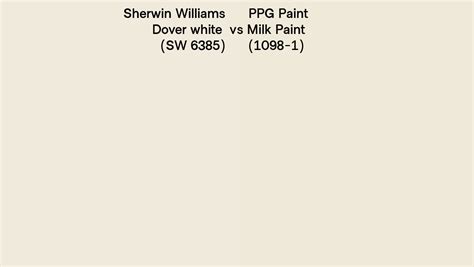 Sherwin Williams Dover White Sw 6385 Vs Ppg Paint Milk Paint 1098 1