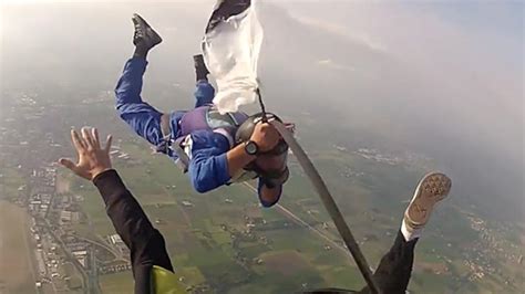 Skydiver Forced To Rip Off Helmet In Free Fall After Camera Snagged
