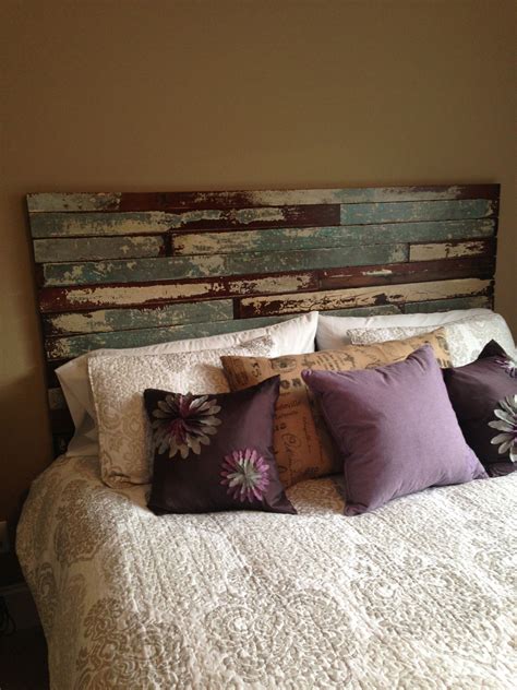 reclaimed wood makes a great king size headboard diy bedroom decor bedroom decor reclaimed