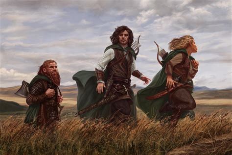 My Painting Of Aragorn Legolas And Gimli In Rohan R Lotr