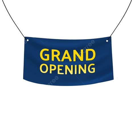 Realistic Grand Opening Banner Hanging Grand Opening Grand Opening