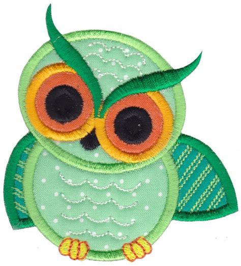 Owls Applique 2 4 Sizes Products Swak Embroidery
