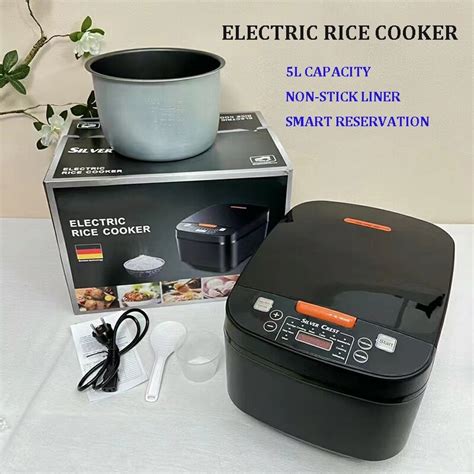 silver crest multifunction rice cooker non stick pot periuk nasi elektrik lazada