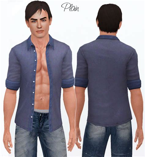Mod The Sims Open Shirt For Males