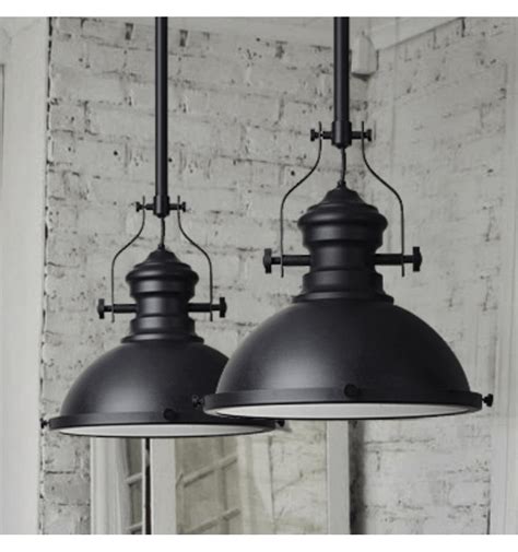 Black Industrial Pendant Light For Kitchen Neris Kosilight