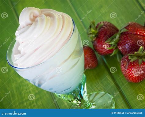 Frozen Soft Serve Yogurt Stock Photo Image Of Snack 24438556