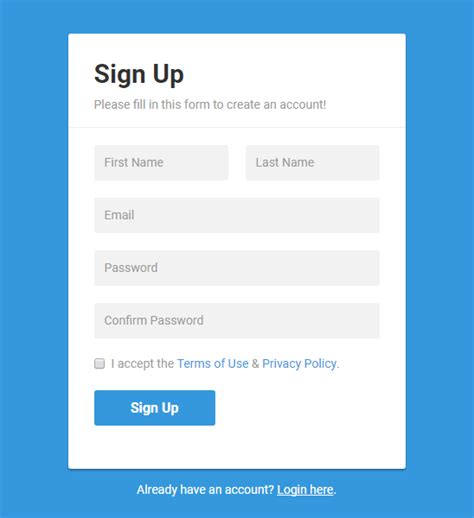 Bootstrap Sign Up Form Examples Live Demos And Codes Tutorial Republic