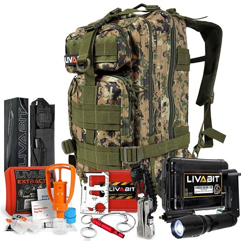 Livabit Sos Bug Out 3 Day Backpack Emergency Survival Camping Hunting Hiking Gear Essentials Tan