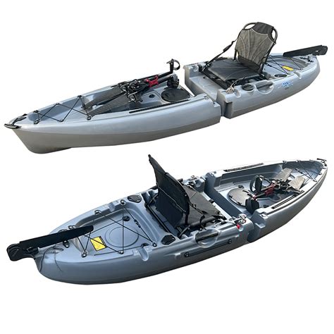 9ft Single Person Modular Fishing Kayak Two Section Pedal Drive Kayak