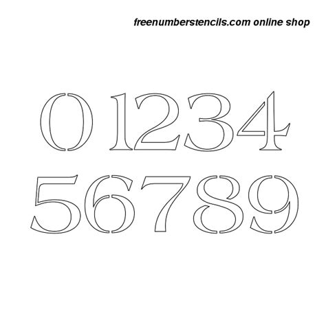 8 Inch Number Stencils Printable