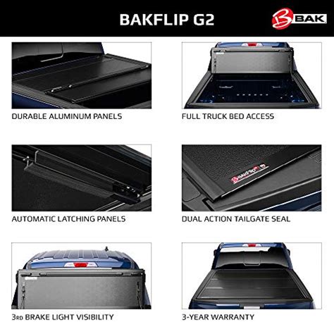 Bak Bakflip G2 Hard Folding Truck Bed Tonneau Cover 226133 Fits