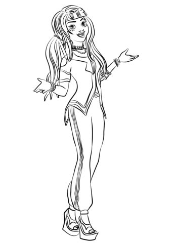 The reigning queen of the kid villains ,uma, or the previous top kv, mal? Descendants Wicked World Genie Chic Freddie coloring page ...