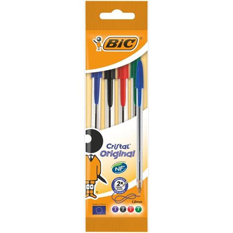 Bic Biro Cristal Ballpoint Pens Assorted Colours Ocado