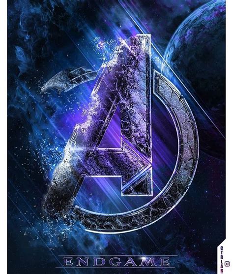 The Avengers Logo Is Shown In Front Of An Image Of Space And Stars As Well As