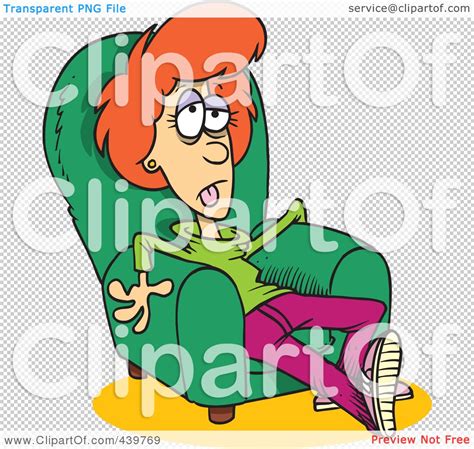 Royalty Free Rf Clip Art Illustration Of A Cartoon Exhausted Woman