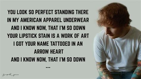 Ed Sheeran - She Looks So Perfect (Lyrics) - YouTube