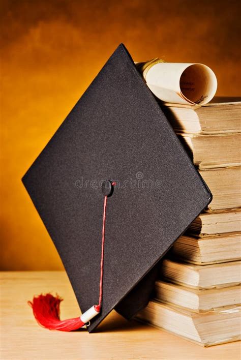 Graduation Cap And Books Stock Image Image Of Color 19940873