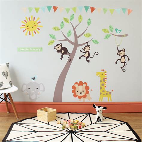 Shop from large collection of wall stickers from popular brands such as chipakk, creative width, pindia and many more with deals, discount & cod available on eligible purchases. pastel jungle animal wall stickers by parkins interiors ...