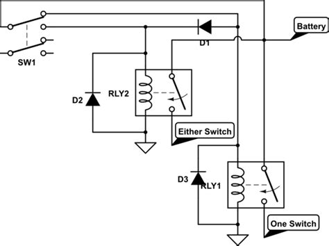 Electrical Activate Two Devices With A Dpdt Switch And Two Relays