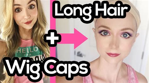 How To Put On A Wig Cap With Long Hair Quickly Youtube