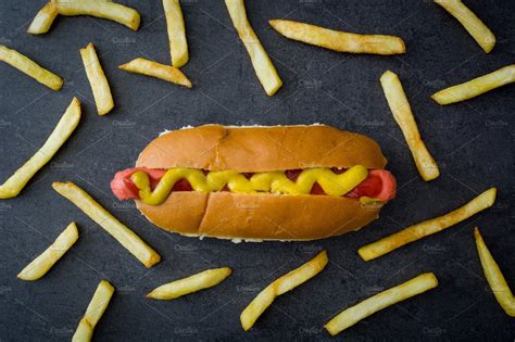 Hot Dog And Chips High Quality Food Images ~ Creative Market