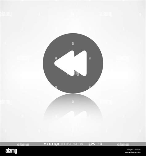 Reverse Or Rewind Icon Media Player Stock Vector Image And Art Alamy