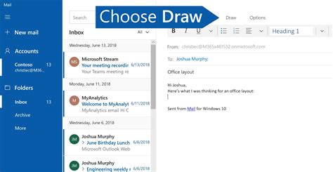 So primary requirement is a unified inbox. Microsoft Officially Highlights Drawing in Windows 10 Mail App