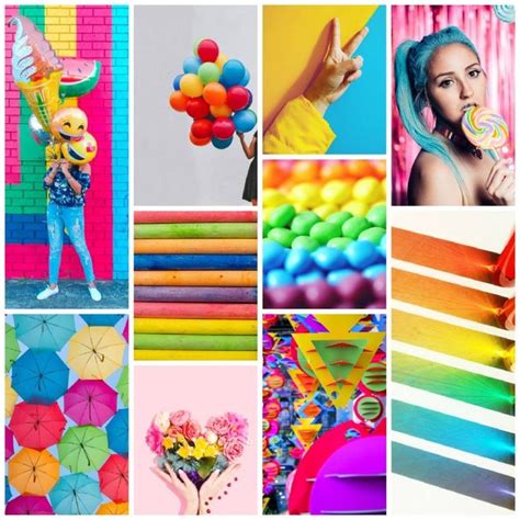Colorful Rainbow Aesthetic Wall Collage Kit Indiekidcore Room Decor