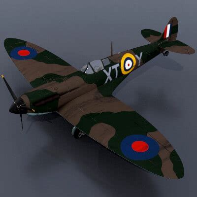 Supermarine Spitfire MK IA 603rd Squadron 3D Model By Carlo Cestra