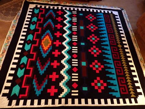 Navajo Sarape Native American Quilt Western Quilts Southwestern Quilts