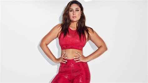 Kareena Kapoor Khan Looks Ready For ‘gym Class Today In Red Sports Bra Tights Fashion Trends