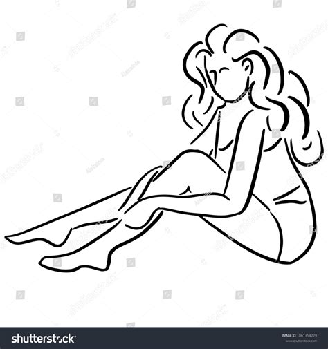 Line Drawing Sexual Womans Silhouette Stock Vector Royalty Free 1861354729 Shutterstock